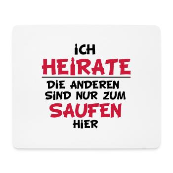 ich_heirate02 - Mousepad (Querformat) - Weiß - Vorne