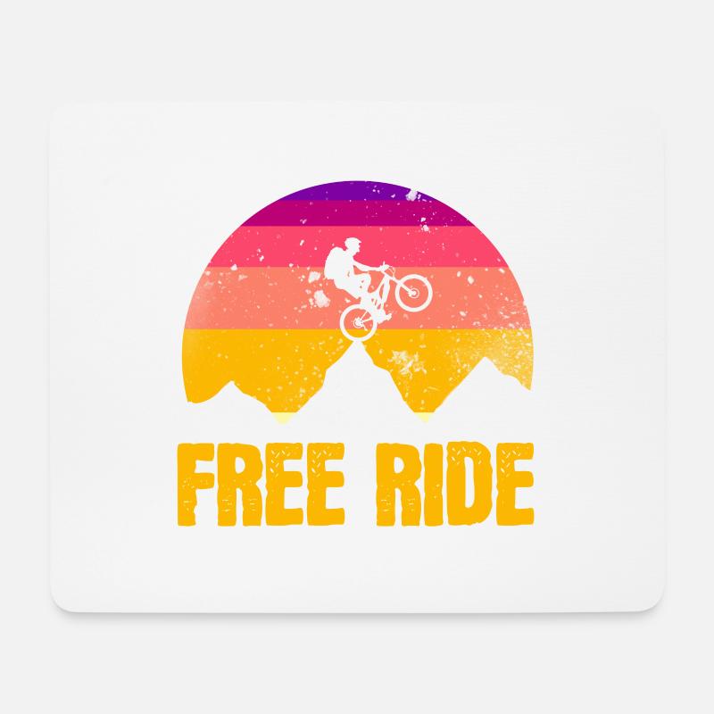 Freeride - Mousepad (Querformat) - Weiß
