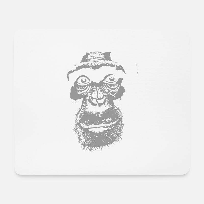 Schimpanse - Chimpanzee - Monkey - Mousepad (Querformat) - Weiß