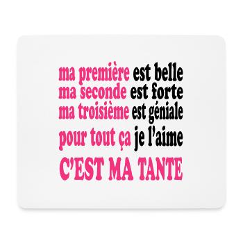 Ma tante est belle - Mouse Pad (horizontal) - white - Front