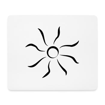 sonne licht sommer stern nacht windrad - Mousepad (Querformat) - Weiß - Vorne
