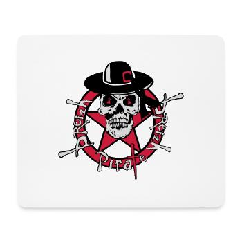 tete de mort breizh pirate breton chapeau 311 - Tapis de souris (format paysage) - blanc - Devant