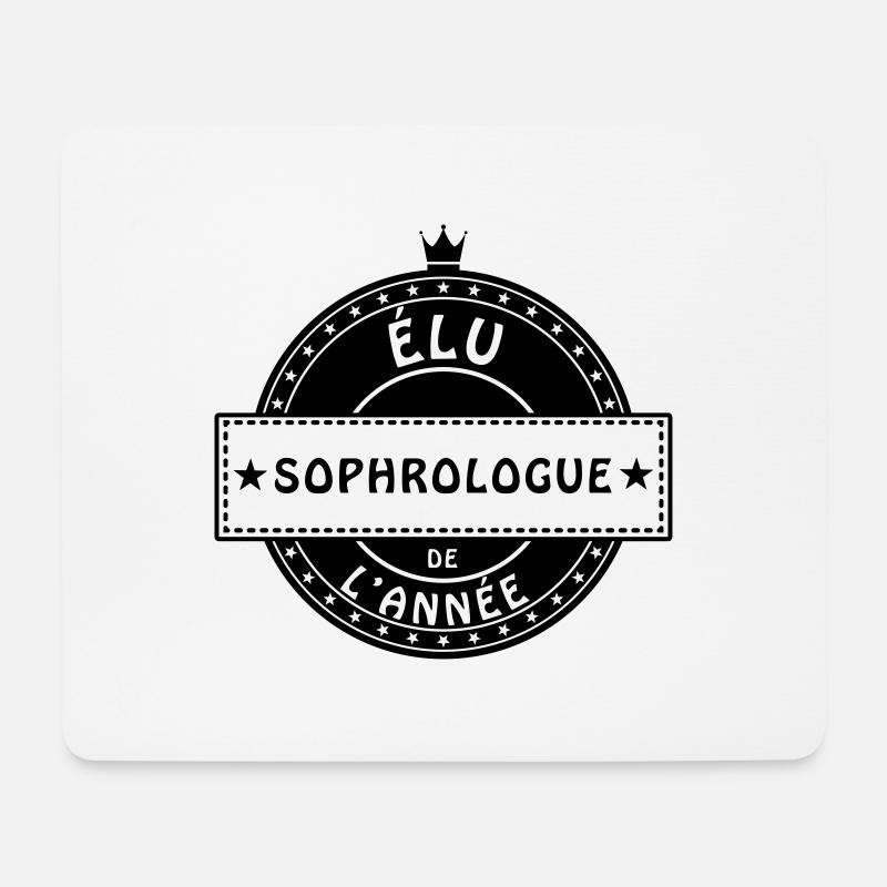 elu sophrologue - Tapis de souris (format paysage) - blanc