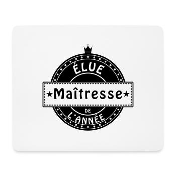 elue maitresse - Tapis de souris (format paysage) - blanc - Devant