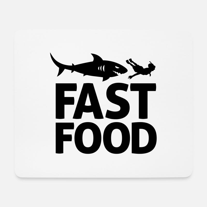 fast food - Mousepad (Querformat) - Weiß