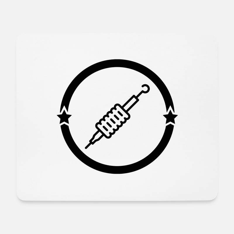 Tätowierer / Zeichnung / Tattoo / Tattooist - Mousepad (Querformat) - Weiß