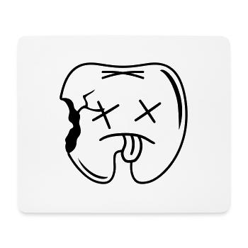 bande dessinée caries trou dans la dent - Tapis de souris (format paysage) - blanc - Devant