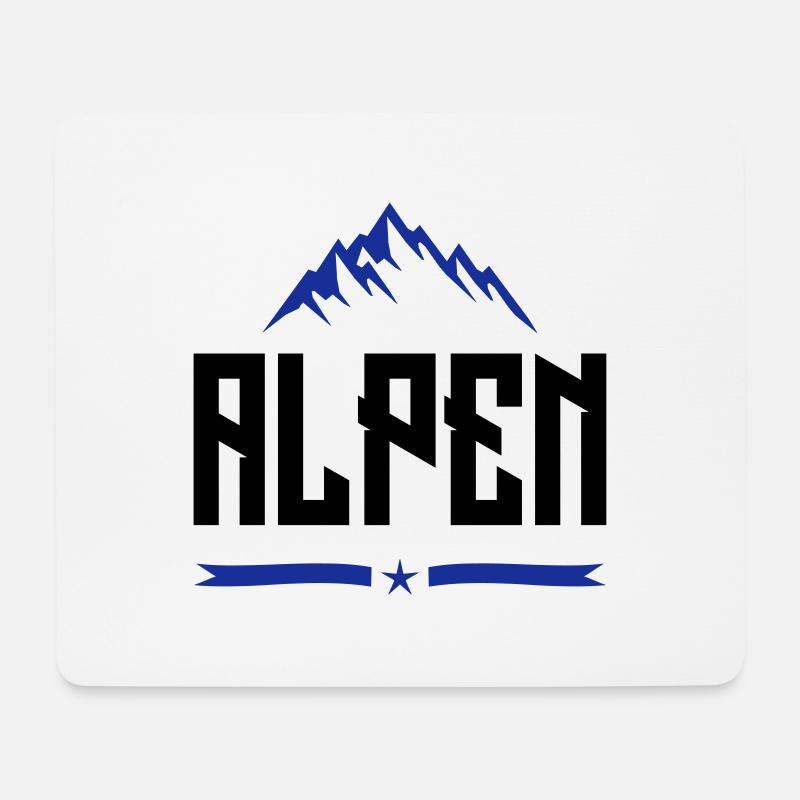 alpen design - Mousepad (Querformat) - Weiß