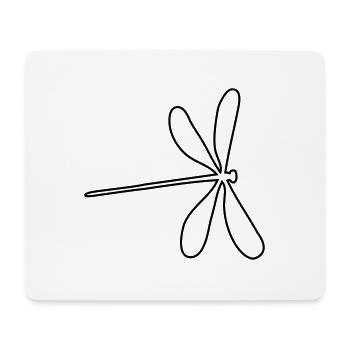 libelle - Mousepad (Querformat) - Weiß - Vorne