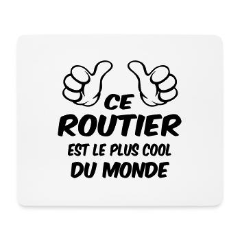 Conducteur / Routier / Camion / Pilote / Papa - Tapis de souris (format paysage) - blanc - Devant
