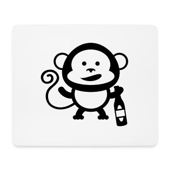 monkey beer comic - Mousepad (Querformat) - Weiß - Vorne