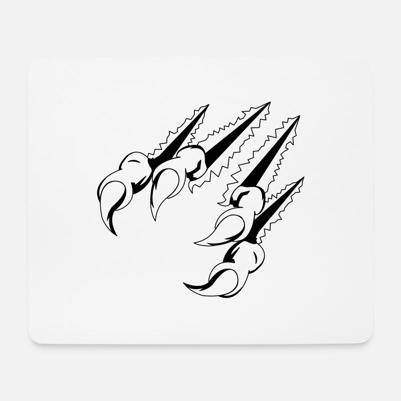 krallen_01 - Mousepad (Querformat) - Weiß