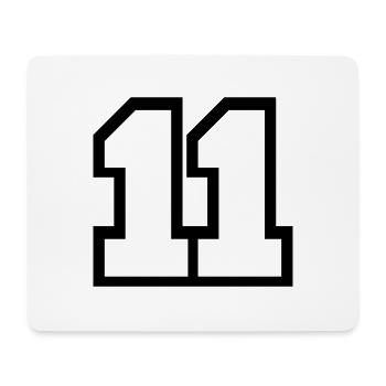 11 - Mousepad (Querformat) - Weiß - Vorne