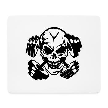 dead head halter bodybuilding bodybuilding sport - Mouse Pad (horizontal) - white - Front