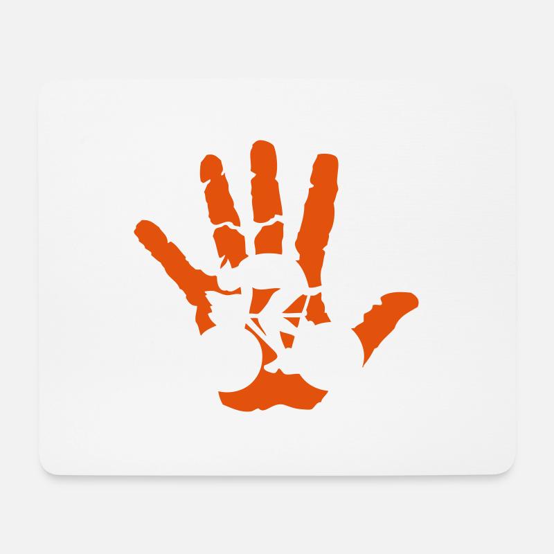 hand Radsport Velo - Mousepad (Querformat) - Weiß