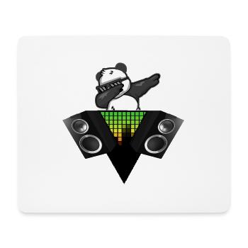 begeisterter Panda - Mousepad (Querformat) - Weiß - Vorne