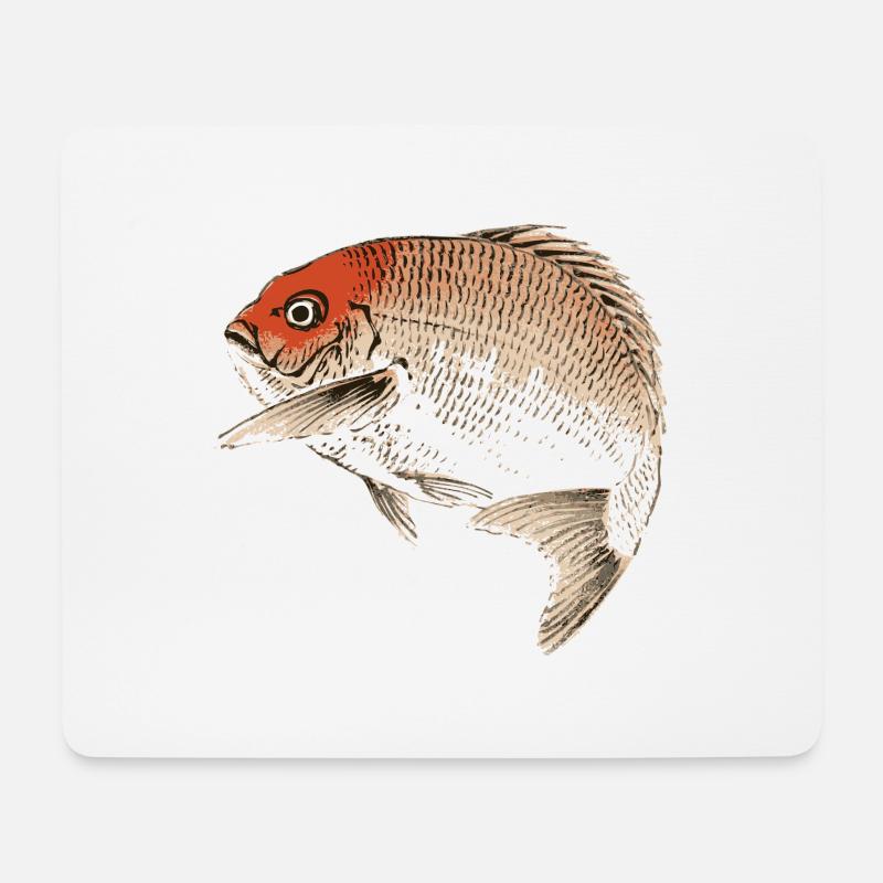 Daurade japonaise (konobairei) - Tapis de souris (format paysage) - blanc