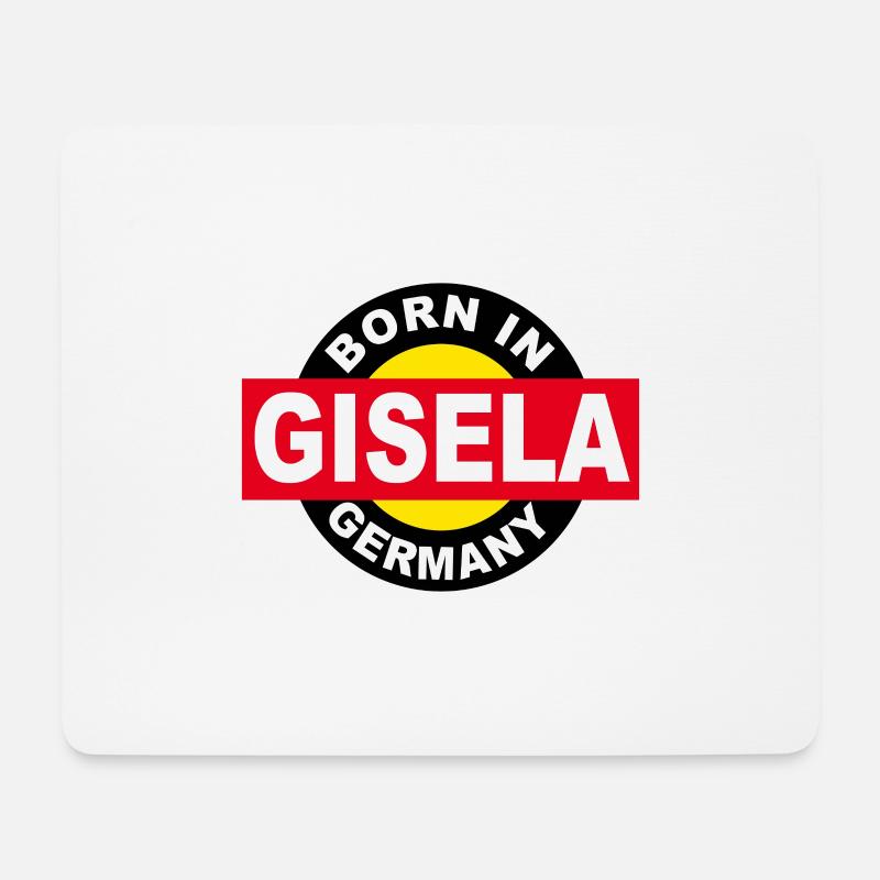 Born in Germany, Gisela, Geboren in Deutschland - Mousepad (Querformat) - Weiß