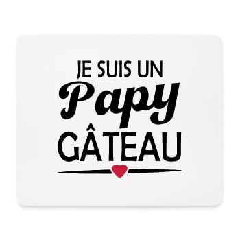 je suis un papy gâteau - Tapis de souris (format paysage) - blanc - Devant