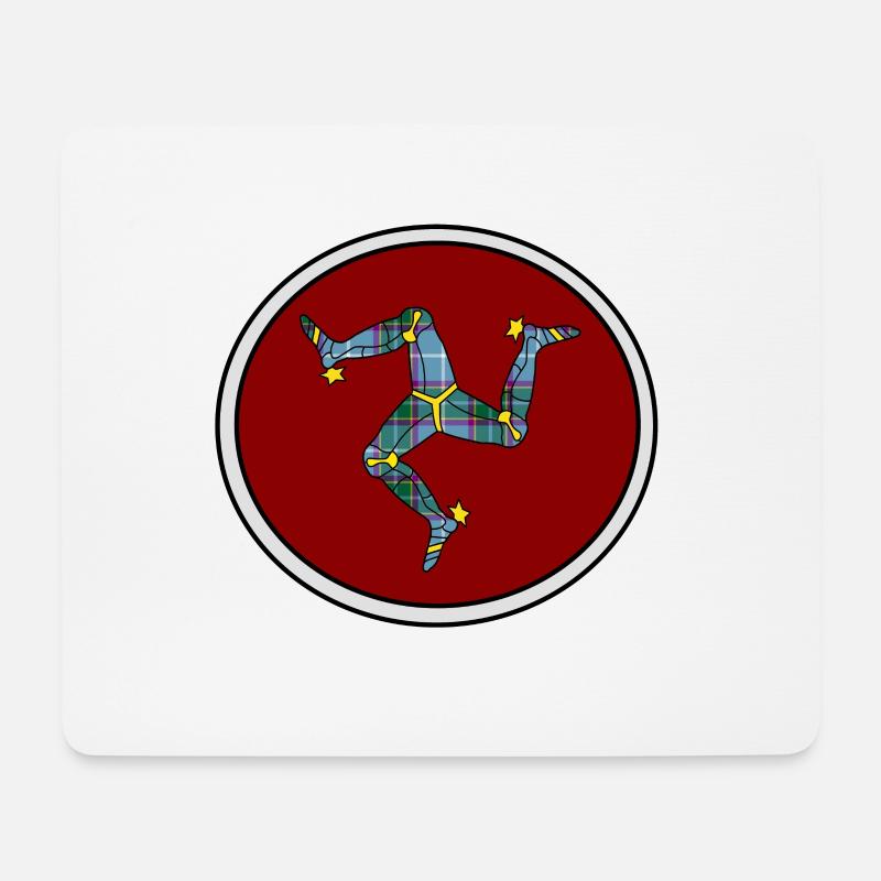 Tartan Triskelion - Mousepad (Querformat) - Weiß