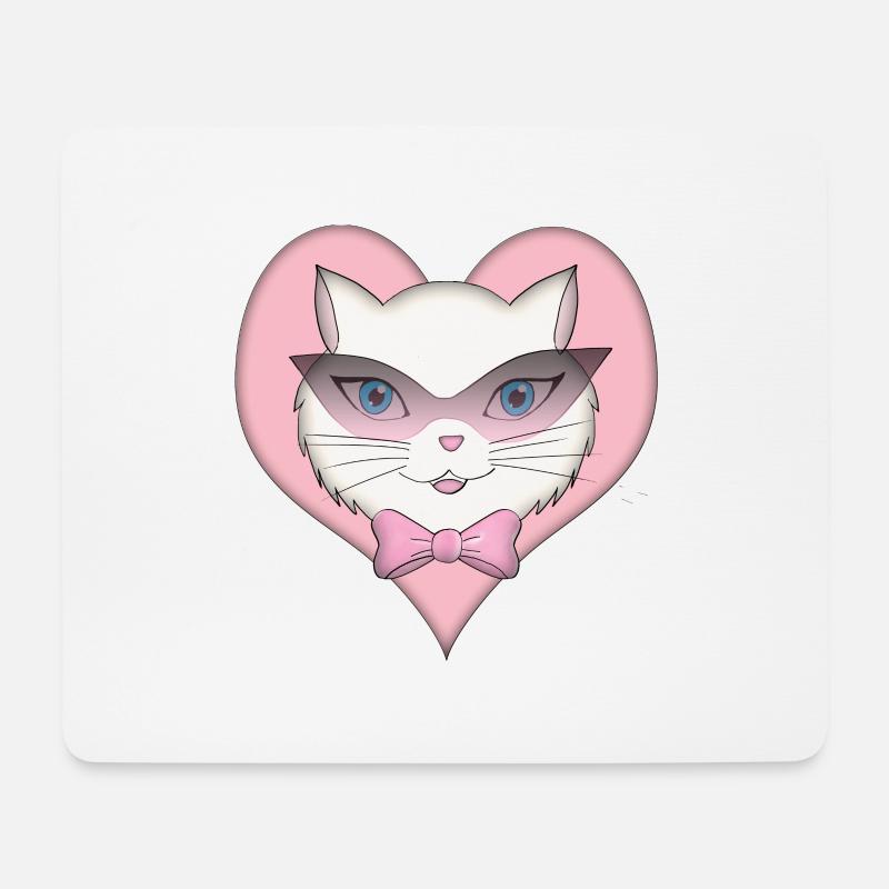 Katze - Mousepad (Querformat) - Weiß