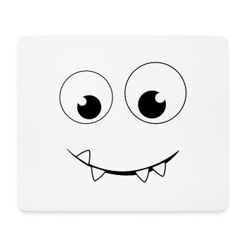 lovely monster face mask 10x10cm v1 - Tapis de souris (format paysage) - blanc - Devant