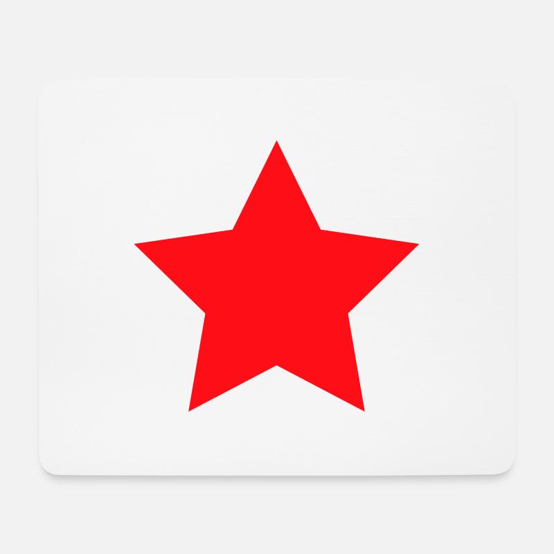 Roter Stern Symbol des Kommunismus - Mousepad (Querformat) - Weiß