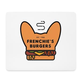 Frenchie Burger - Tapis de souris (format paysage) - blanc - Devant