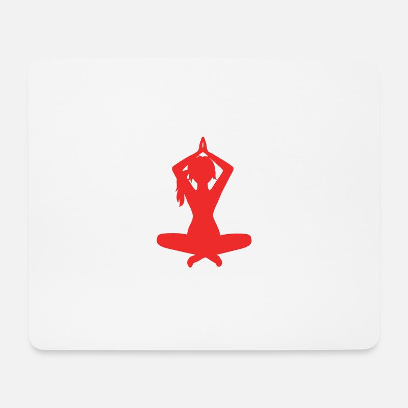 Yoga - Mousepad (Querformat) - Weiß