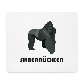Silberrücken | Gorilla - Mousepad (Querformat) - Weiß - Vorne