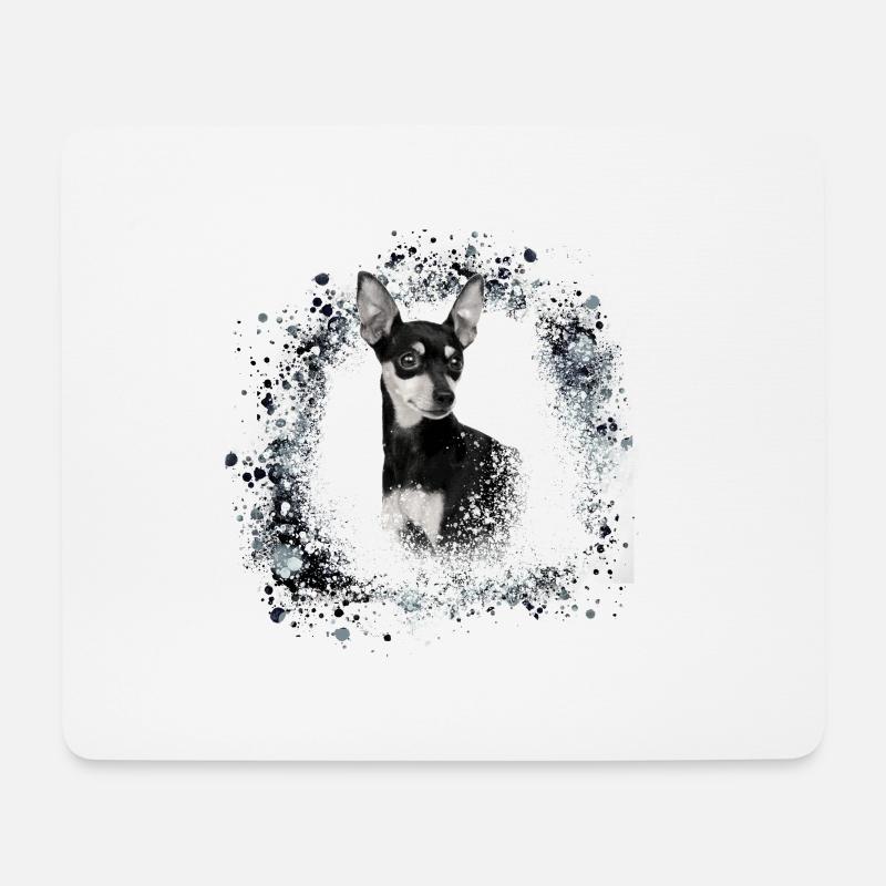 Pinscher,zwergpinscher, Malerei,hund, Graffiti - Mousepad (Querformat) - Weiß