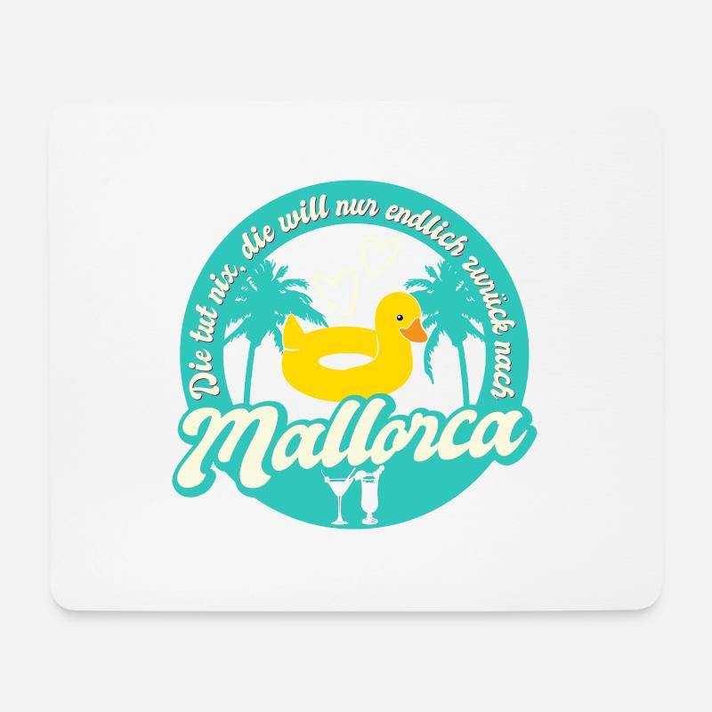 Auf Mallorca mit Freunden feiern - Mousepad (Querformat) - Weiß