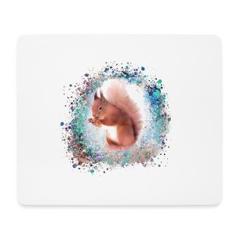 eichhörnchen, braun, malerei, graffiti, hörnchen - Mousepad (Querformat) - Weiß - Vorne