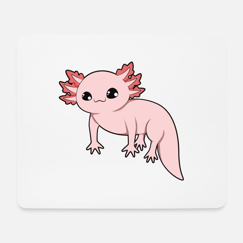 Axolotl - Mousepad (Querformat) - Weiß
