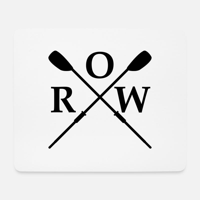 Skulls Row Rudern Blätter - Mousepad (Querformat) - Weiß