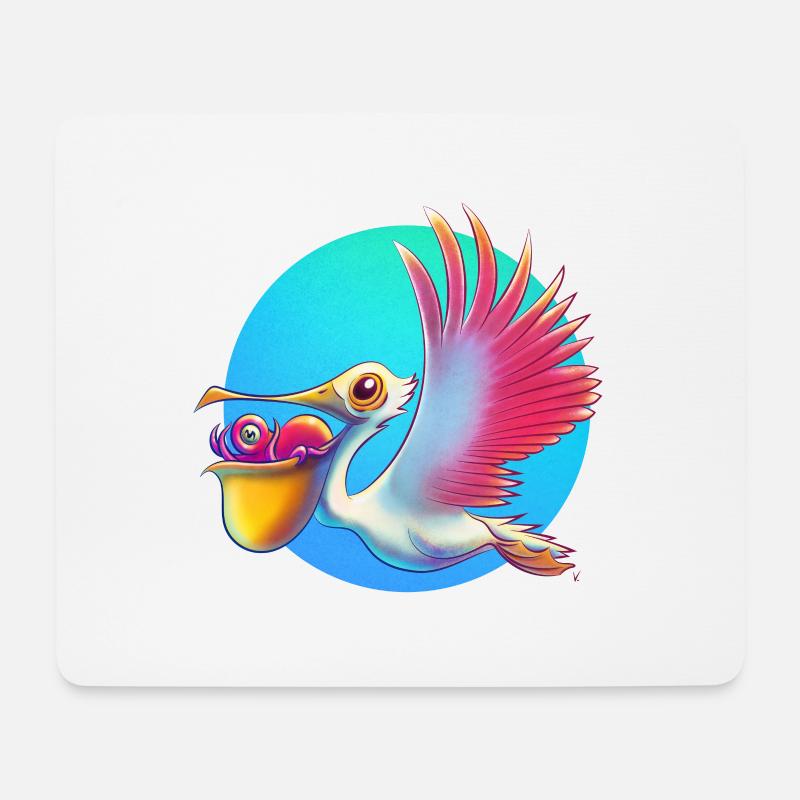 Pelican Delivery - Mousepad (Querformat) - Weiß