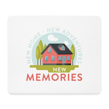 Housewarming New Home New Adventures New Memories - Mousepad (Querformat) - Weiß - Vorne
