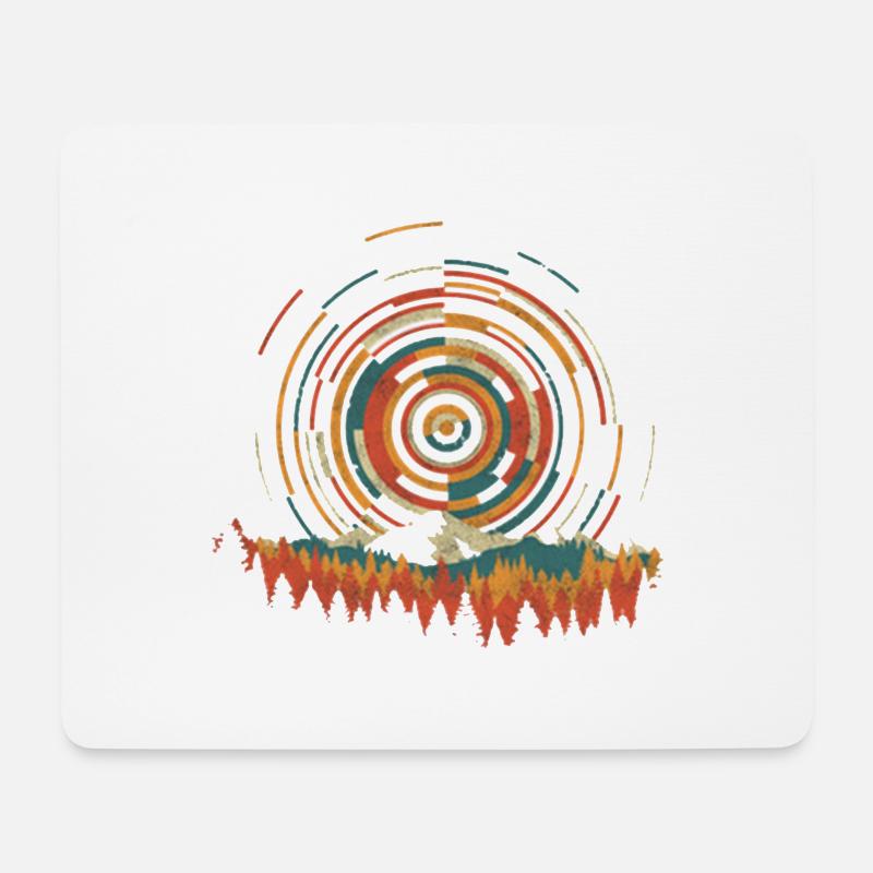 Die Geometrie des Sonnenaufgangs - Mousepad (Querformat) - Weiß