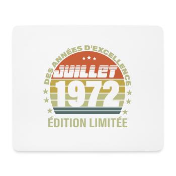 Juillet Edition limitée 1972 - 50 ans d'excellence - Tapis de souris (format paysage) - blanc - Devant