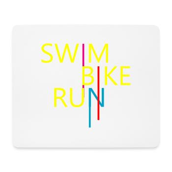 Triathlon Swim Bike Run - Mouse Pad (horizontal) - white - Front