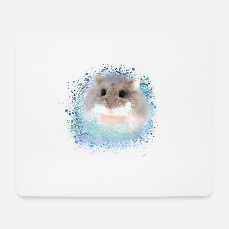 zwerghamster,hamster,braun,graffiti,malerei - Mousepad (Querformat) - Weiß