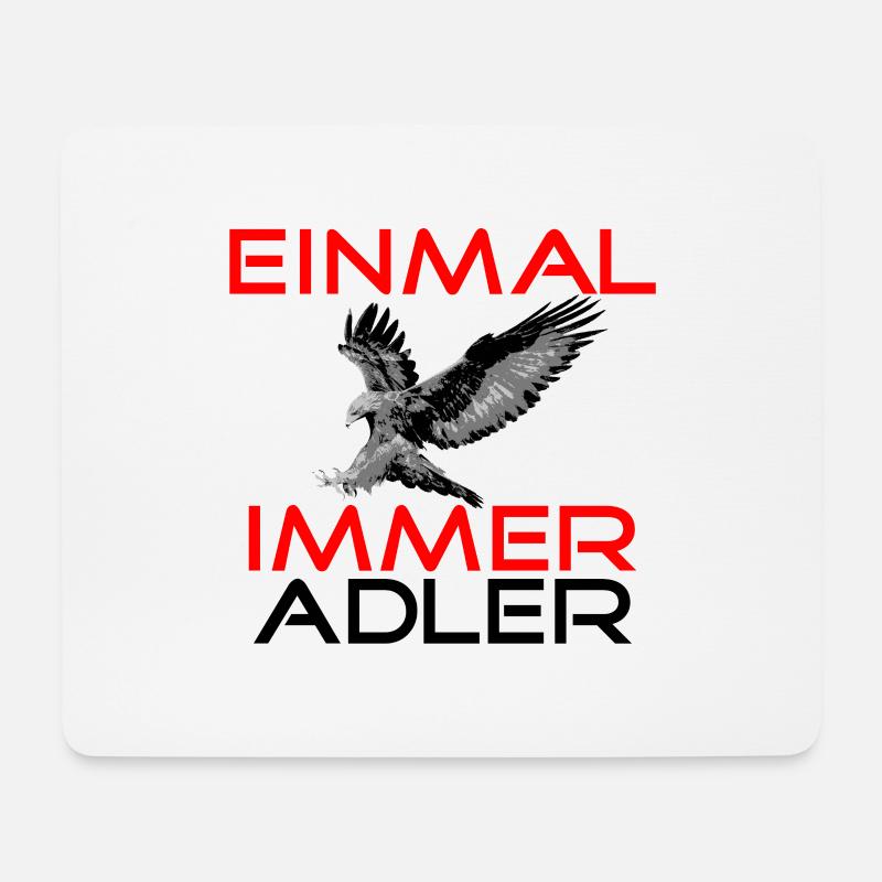 Einmal Adler - Immer Adler - Mousepad (Querformat) - Weiß