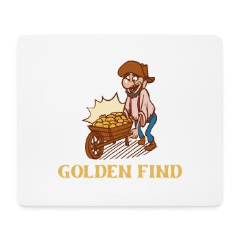 Golden Find Gold Fund Goldgräber Goldmine Suche - Mousepad (Querformat) - Weiß - Vorne