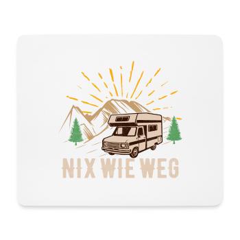 Nix wie weg Camping Camper - Mousepad (Querformat) - Weiß - Vorne