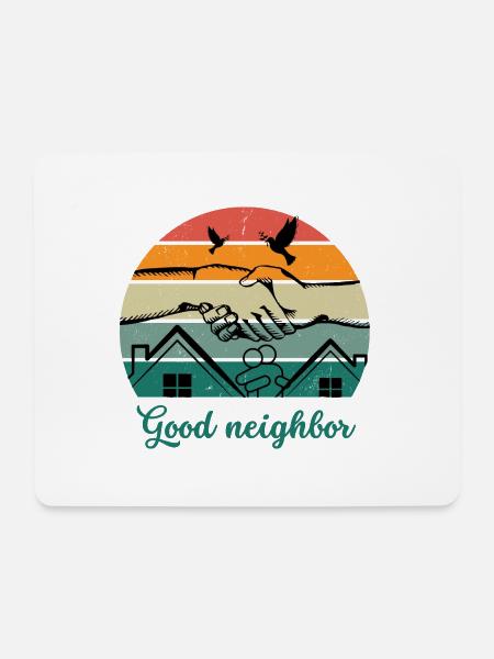 Guter Nachbar BW - Mousepad (Querformat) - Weiß