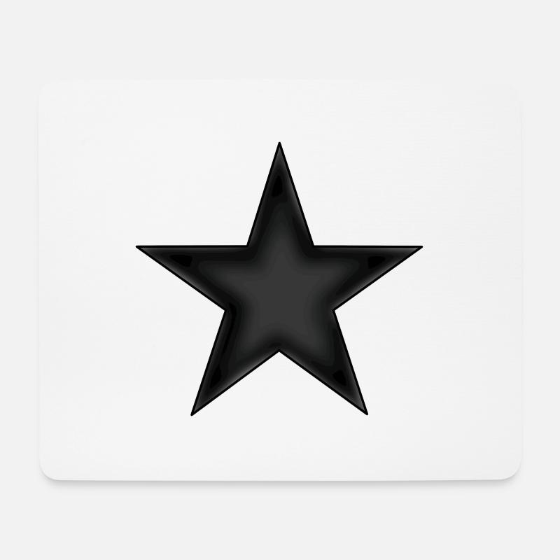 Star Black - Mouse Pad (horizontal) - white