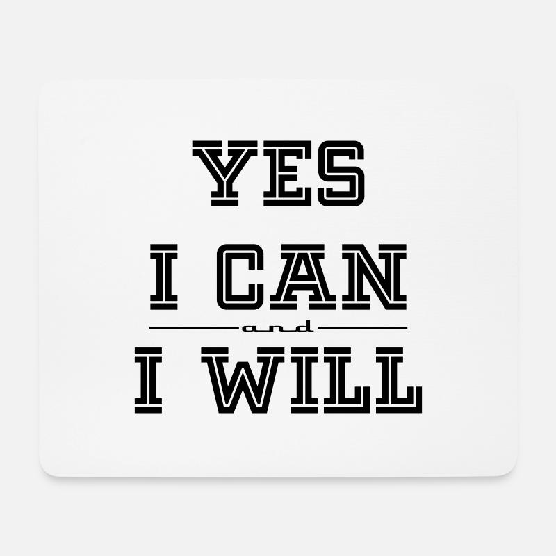 I can and I will - Mousepad (Querformat) - Weiß