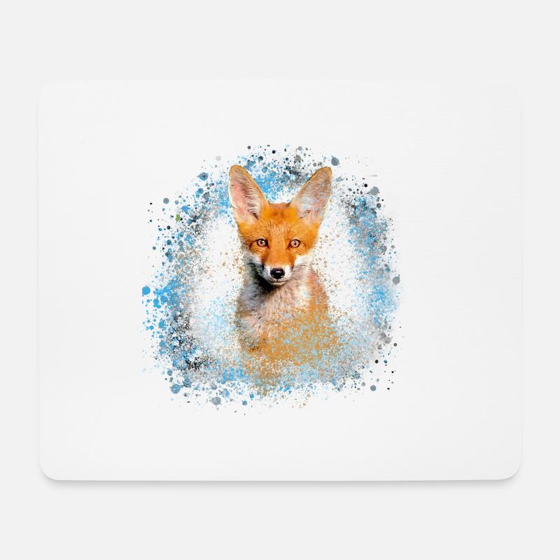 fuchs ,Graffiti, Malerei,fuchs ,aquarell,babyfuchs - Mousepad (Querformat) - Weiß