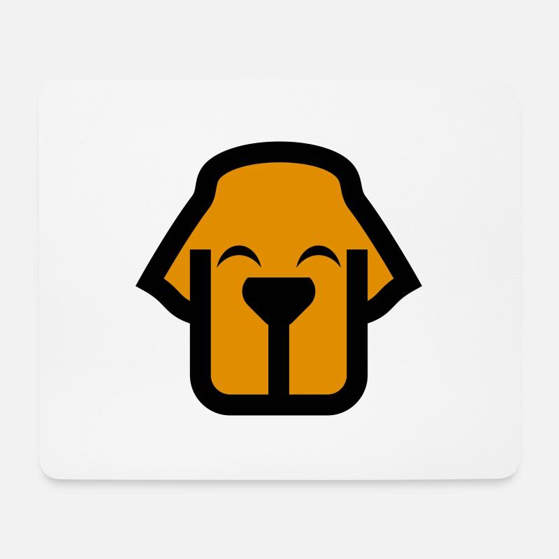 Hundegesicht Comic Logo - Mousepad (Querformat) - Weiß