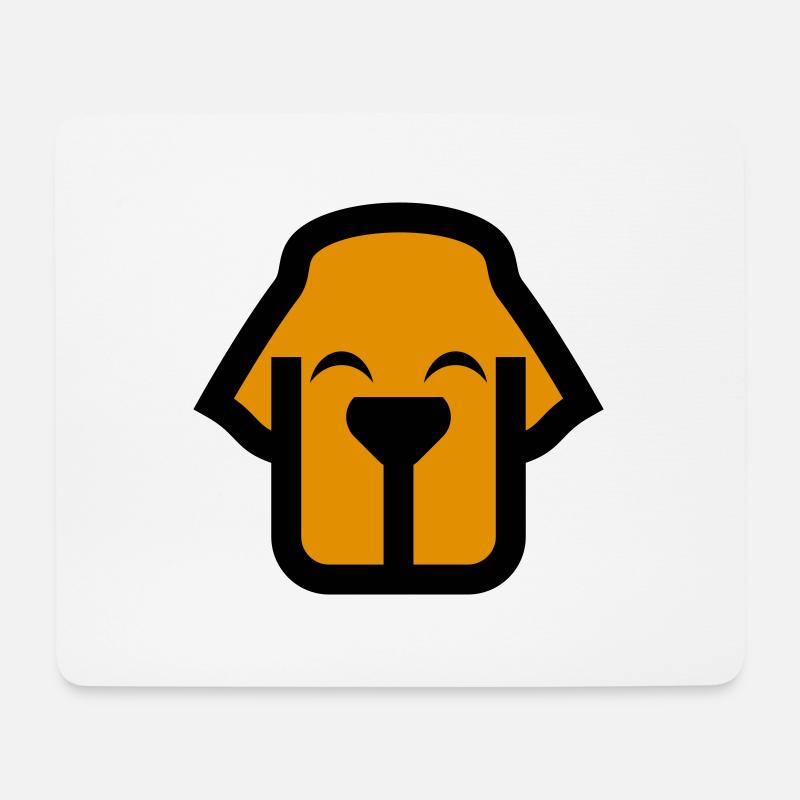 Hundegesicht Comic Logo - Mousepad (Querformat) - Weiß